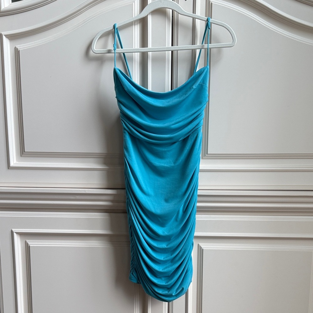 Selfie Leslie Teal Mini Dress